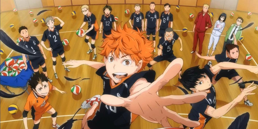 Imagen del anime de volleyball, Haikyuu.